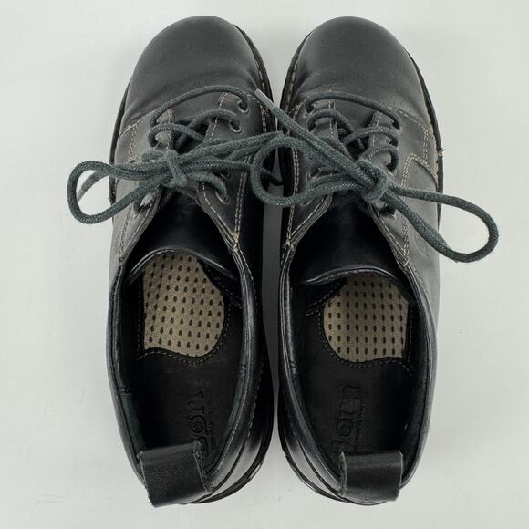 BORN Women's Oxford Crafted Footwear Black Leather Lace Up Size 7.5 - Picture 4 of 8